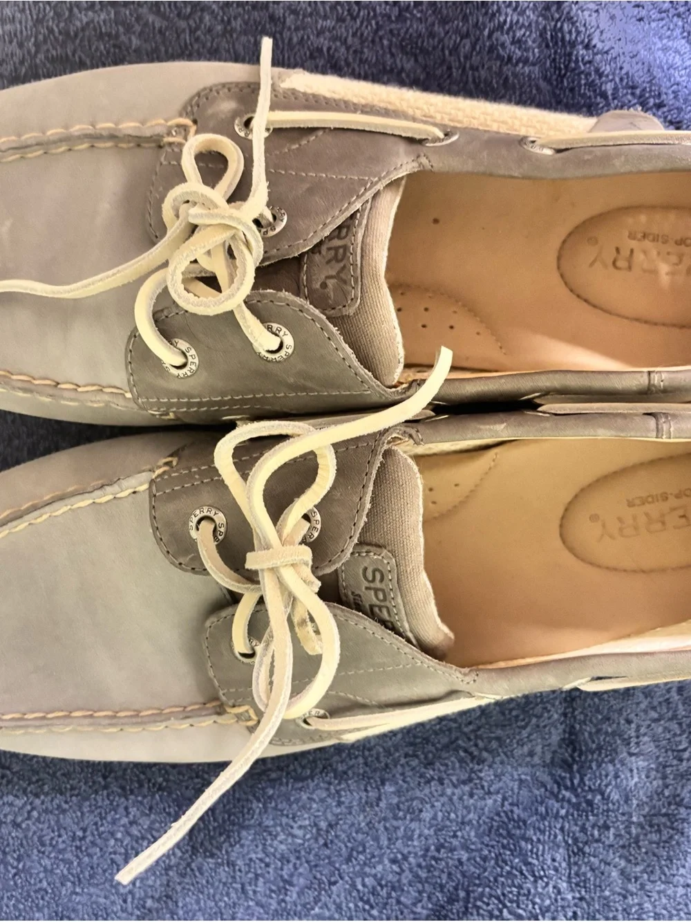 Sperry Women’s Light Taupe Leather Boat Shoes